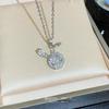 18K Gold Titanium Rhombus Clavicle Chain Necklace - Women’s Trendy Geometric Choker Pendant
