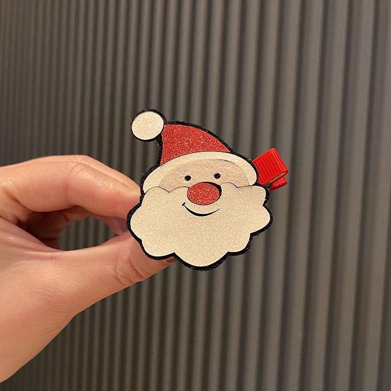 Christmas Children s Fashion Hair Clips: Reindeer Baby Korean Headwear & Side Hairpins