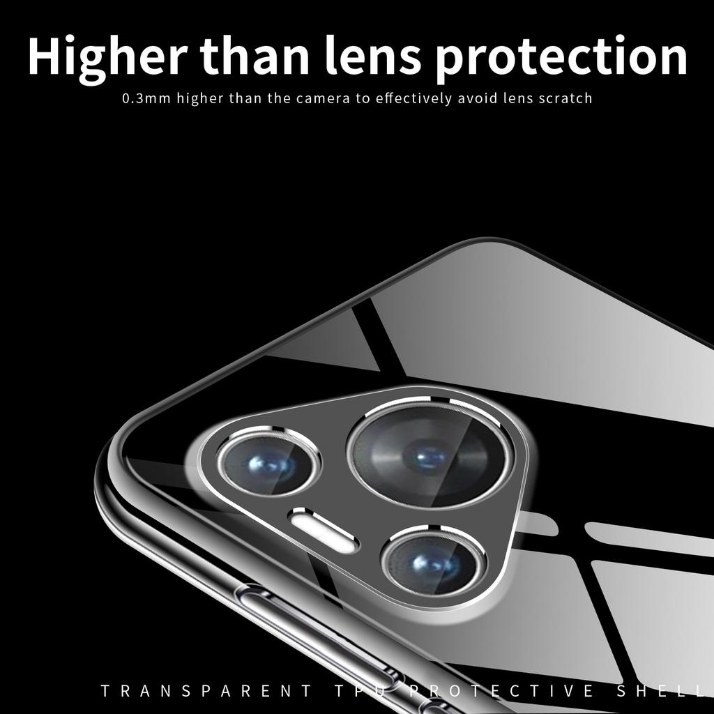 MOFI For Huawei Pura 70 Pro/70 Pro+ Case Precise Cutout Anti-scratch Clear TPU Phone Cover
