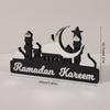2025 Ramadan Table Ornament Wooden Acrylic Eid Mubarak Moon Star Castle DIY Home Table Decoration Islamic Muslim Party Gifts
