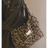 Korean Version of Fashionable Large-capacity Bag Women's Backpack 2025 New Retro Leopard Print Versatile Shoulder Plush Tote Bag