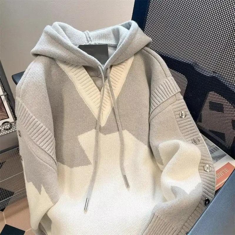 Sweatshirt for Women Cotton Oversize Hooded Thickened Loose Casual Pullover Long Sleeve Winter Sweater Sweatshirt Top