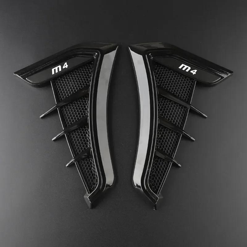 Carbon Black Car Fender Side Vents Air Flow Intake Hole Shark 3D Grille Sticker Cover for BMW M1 M2 M3 M4 M5 Car Accesorios