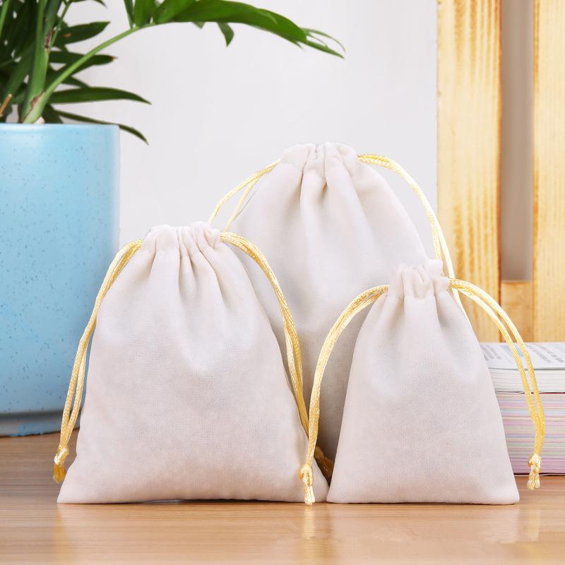 100 Pcs/Lot Velvet Drawstring Wedding Bags Gift Fabric Package Various Colors Samll Size Jewelry Pouches For Christmas Party