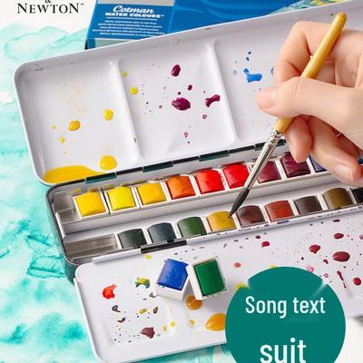 Winsor & Newton Cotman Aquarellkasten: 24 Farben in Blechdose, Künstler-Serie.