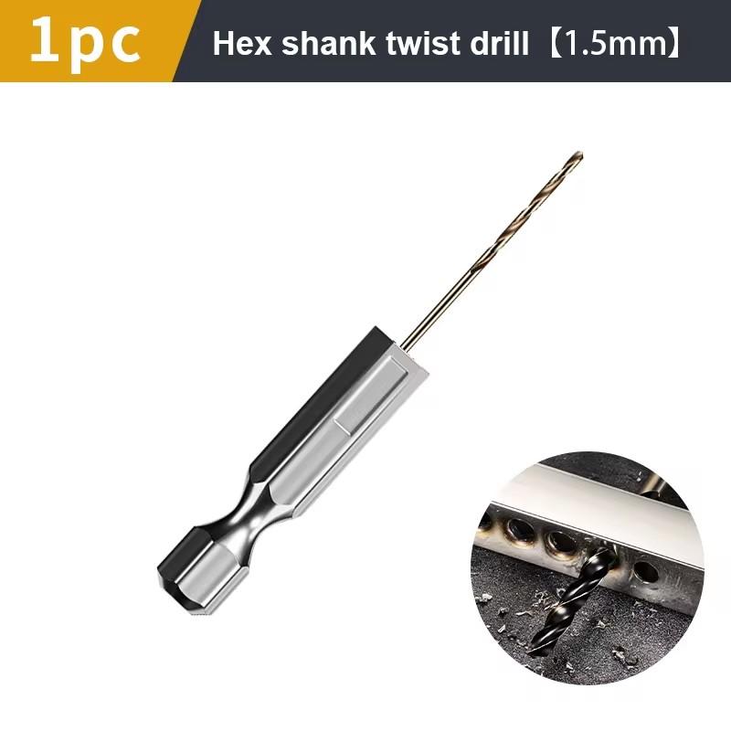 

1.5-7.5mm Hex Shank Twist Drill Bit Wood Metal Hole Cutter Core Drilling Tool Cobalt Carbide Tip Flat Drill Bits HSS
