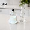 Desktop Toothpick Holder Dispenser with Clear Dome Lid, Modern Tooth Picks Storage Box Container, Kitchen Dining Table Jar Lid