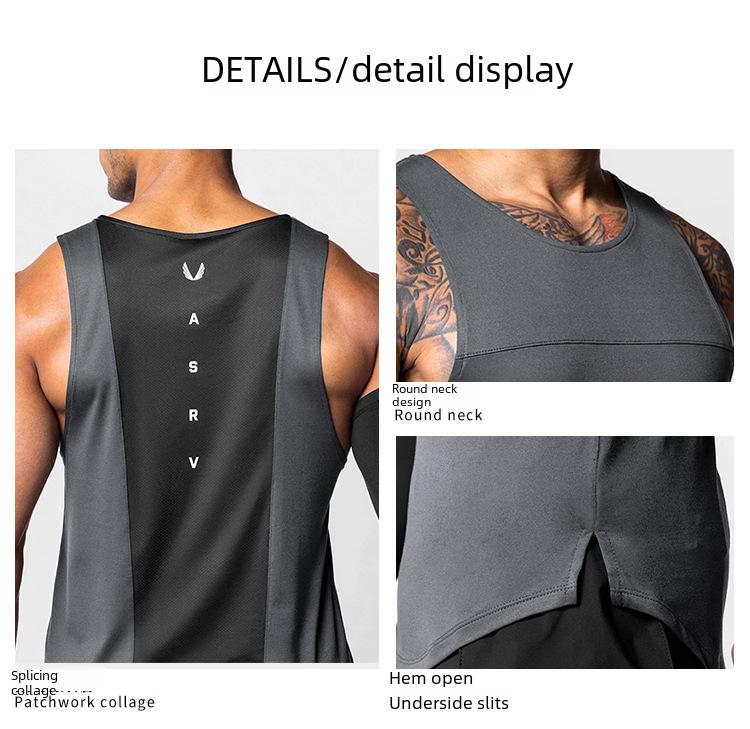 Men's Summer Elastic Fitness Vest - Stylish Printed Sleeveless T-Shirt