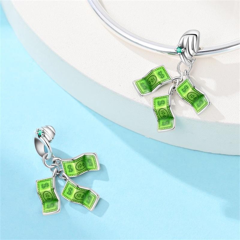 Realstering Copper Couple Flower House Charms Beads Apple Money Pendant Fit Original Bracelet Diy For Women Jewelry
