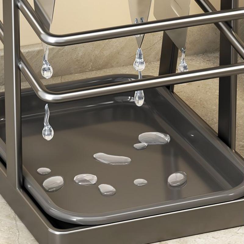 Messerhalter Wasserdicht und Feuchtigkeitsbeständig Aufbewahrungsregal Haushalt Abtropf Tischplatte Platz Gemüsemesser Aufbewahrungsregal Küchenwerkzeug