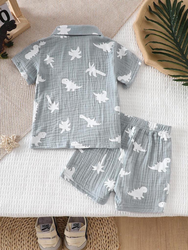 Set Maglietta a Maniche Corte e Pantaloncini da Spiaggia per Bambino