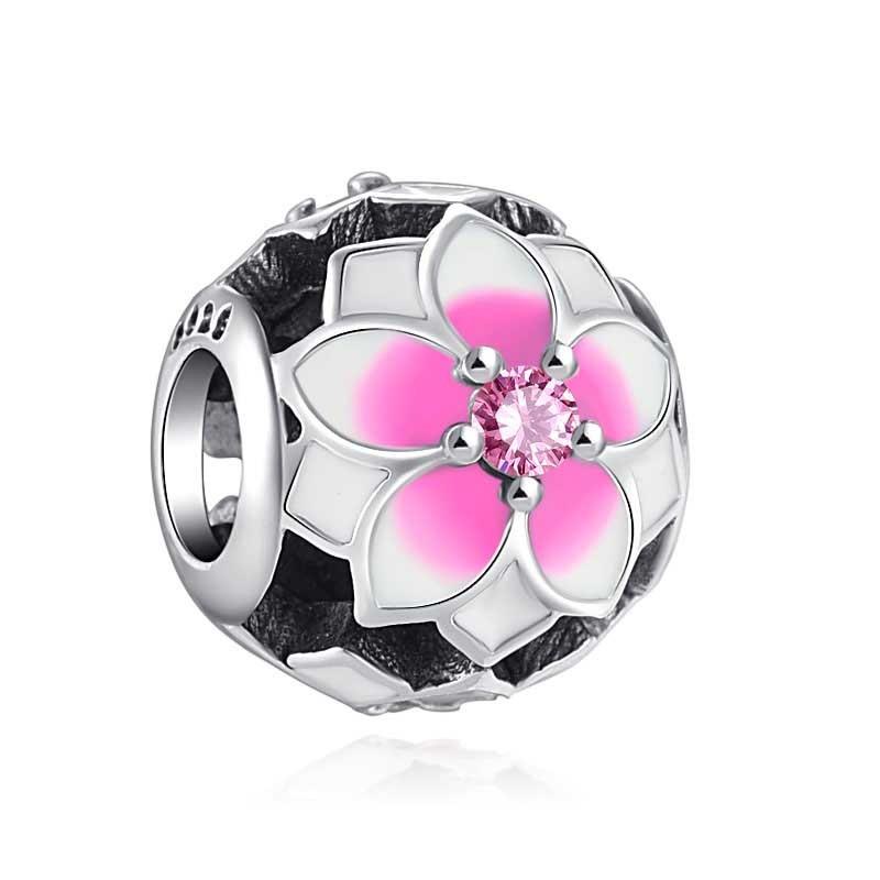 New Copper Butterfly Holding Flowers Charms Beads Fit Original Pendant Bracelet Diy Necklace Fashion Woman Jewelry