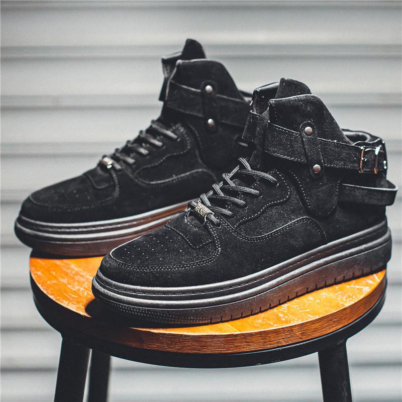 

Men s shoes 2025 new board shoes spring and autumn platform leisure sports high-top Internet celebrity sports shoes Air Force retro trendy shoes 39