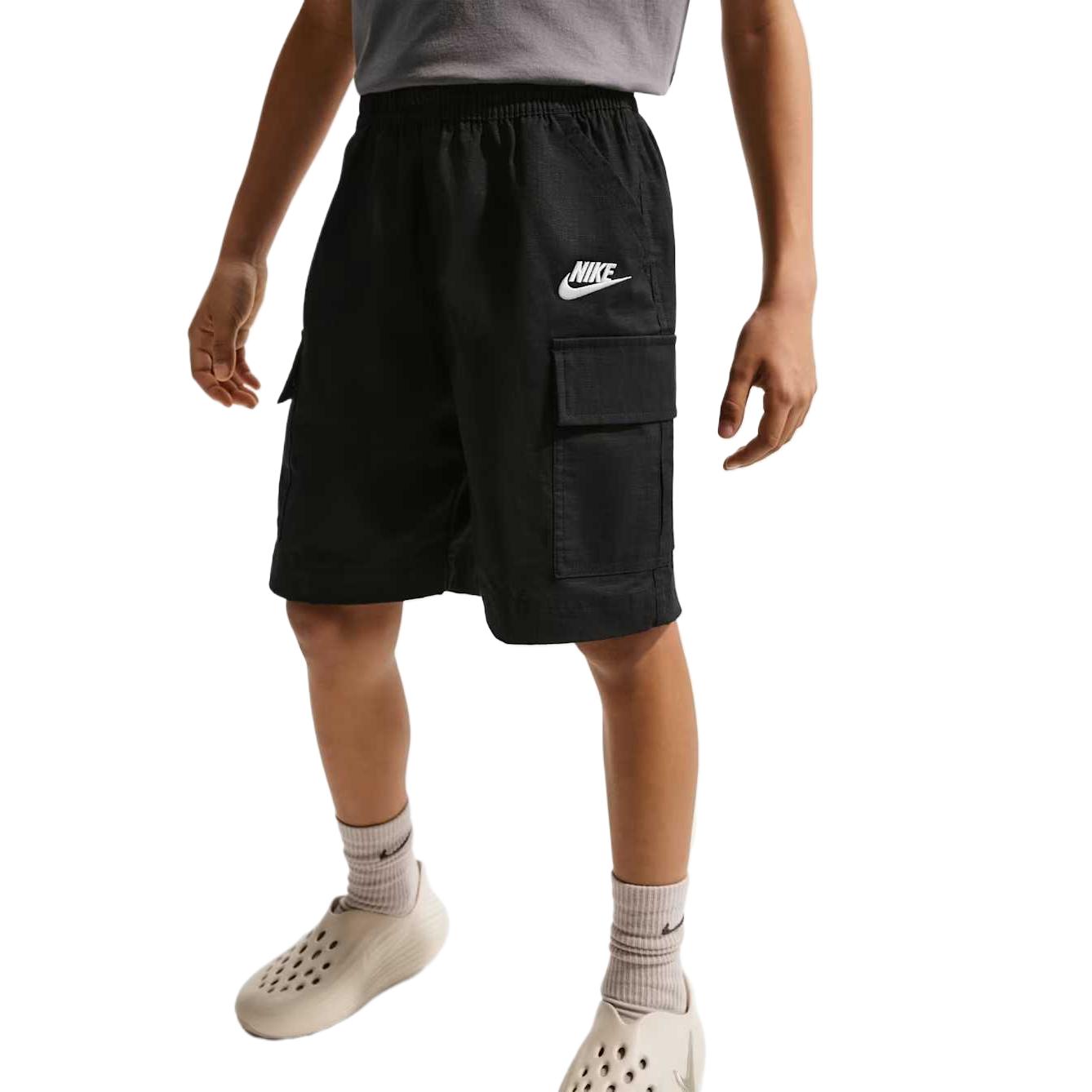 Nike Sportswear Club Elastic Waist Solid Color Shorts Kids shorts IF2840-010 S