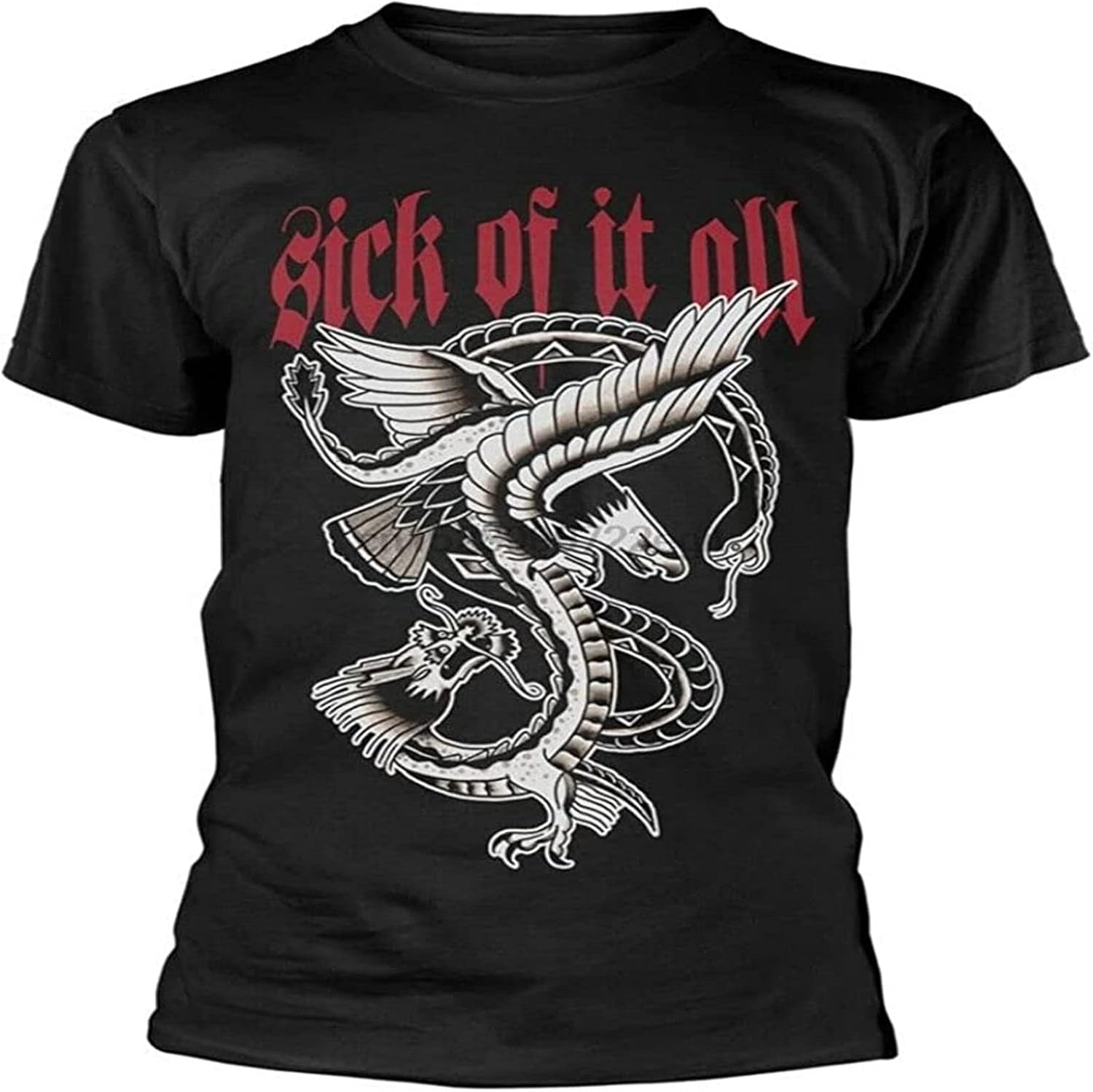 Men s Sick of It All Eagle (Black) T-Shirt Black XL чёрный