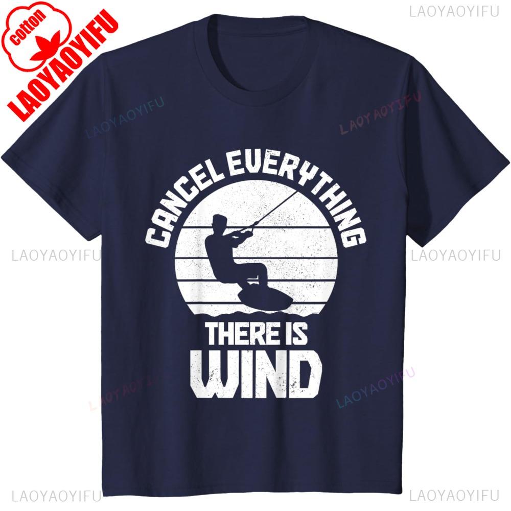 Kitesurfing Kiteboarding Graphic Printed TShirt Kitesurf Kiteboarder Wind Surfer Style Man Tshirt Cotton Vintage Loose Y2k Tees