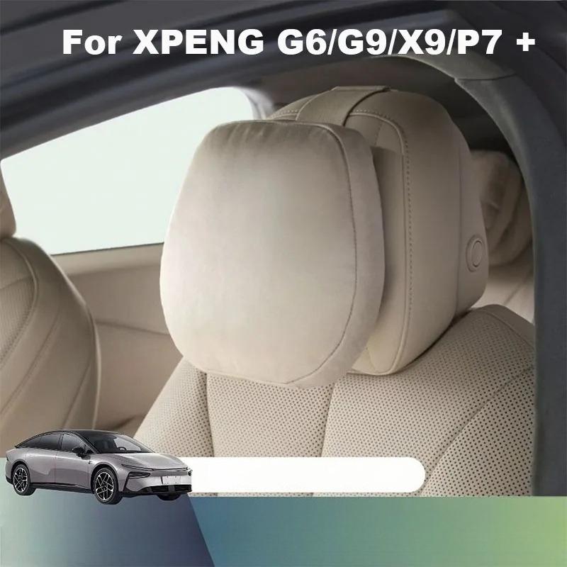 For XPENG G6/G9/X9/P7 + Car Seat Cushion Set-Ergonomic Headrest Neck Pillow Lumbar Support Memory Foam Car Interior Accessories