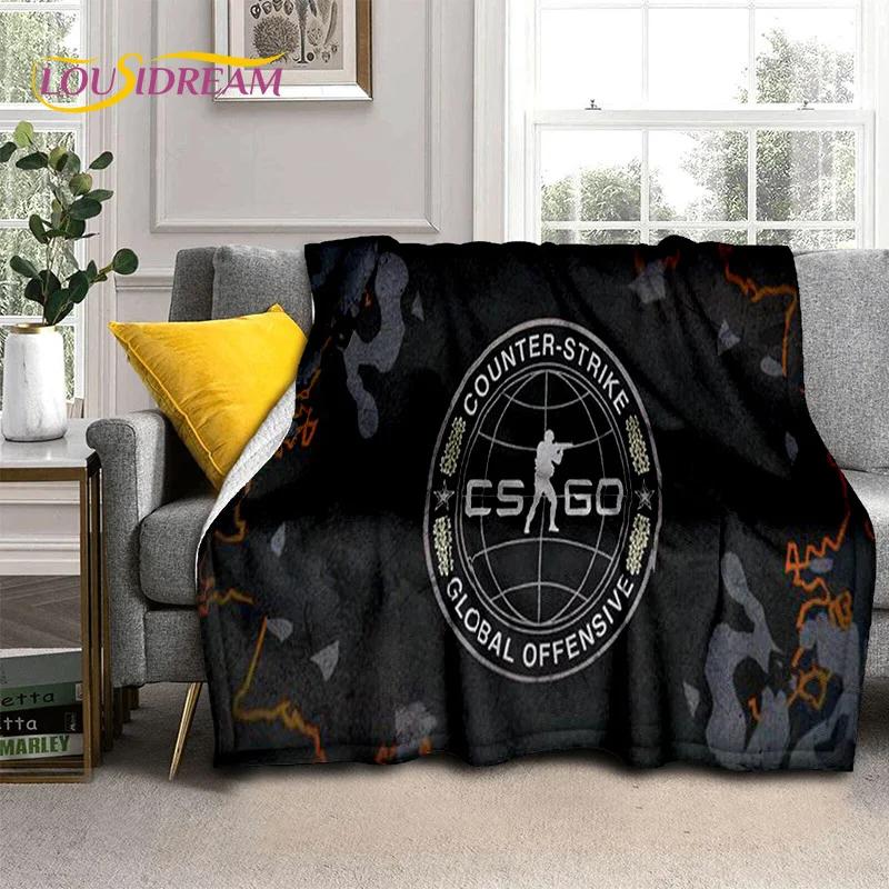 Counter Strike Game,CS GO,Gamer 3D Blanket,Soft Throw Blanket for Home Bedroom Bed Sofa Picnic Travel Office Cover Blanket Kids