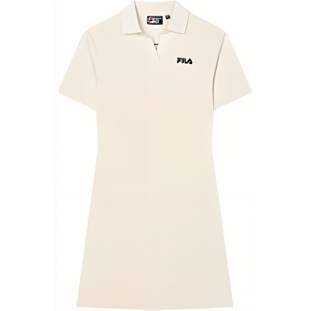 Fila Heritage Sss24 Letter Print Soft Fashion Polo Collar Slim Comfortable Casual Short Sleeve Dress Women Dresses Light-Green F11W428317F-IV
