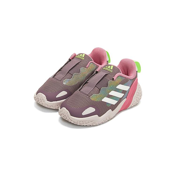 Adidas 4Uture Slip Resistant, Abrasion Resistant, Breathable Low top Toddler Shoes Purple Pink White Infant And Toddler GZ7833