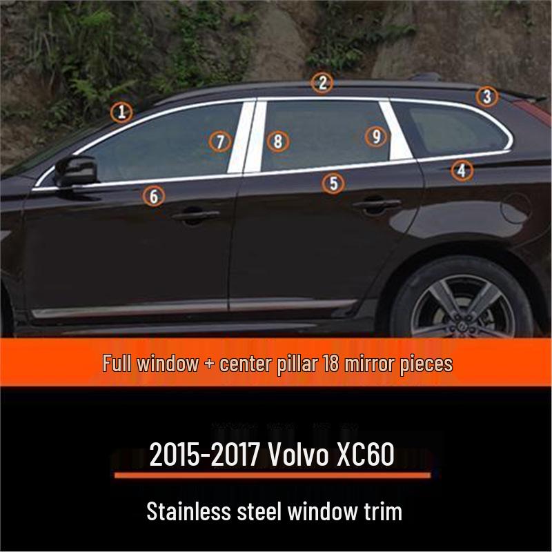 Volvo XC60 Window & Door Trim (2009-2017) - Custom Bright Strips for Enhanced Body Decoration