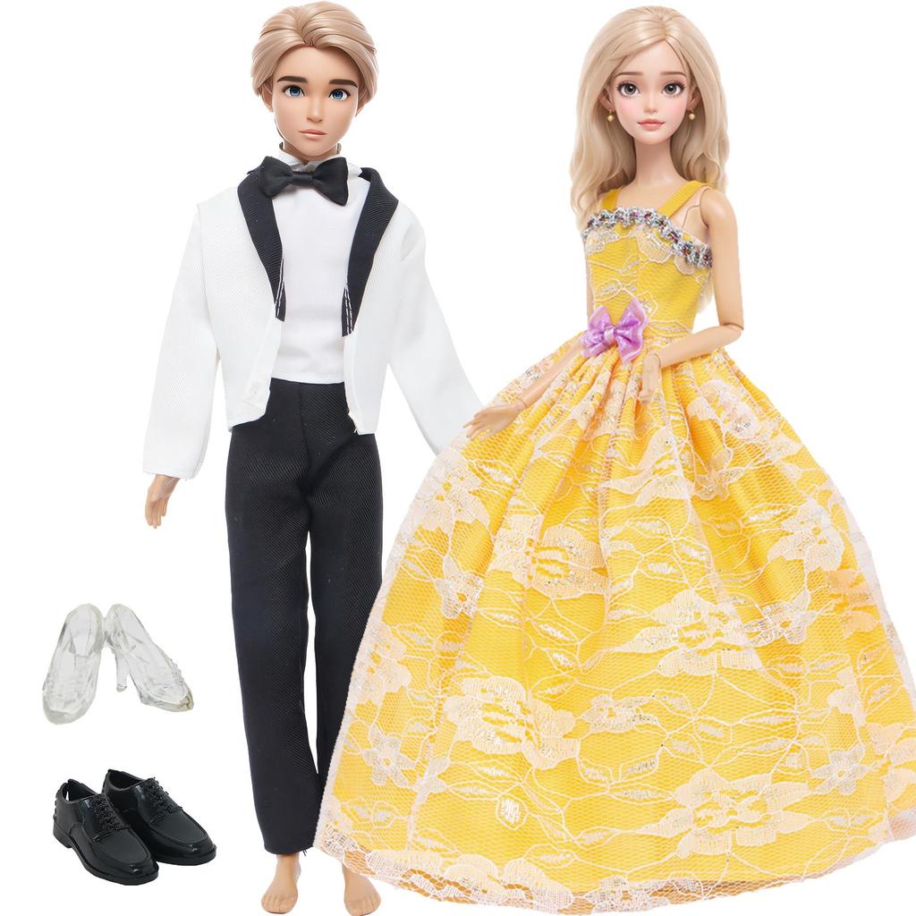 Motedukkepar Bryllupsklær til Ken for 30 cm Dukketilbehør Kjole Ballkjole Dress T-skjorte Shorts 1/6 30 cm Dukkehus (INGEN DUKKER)