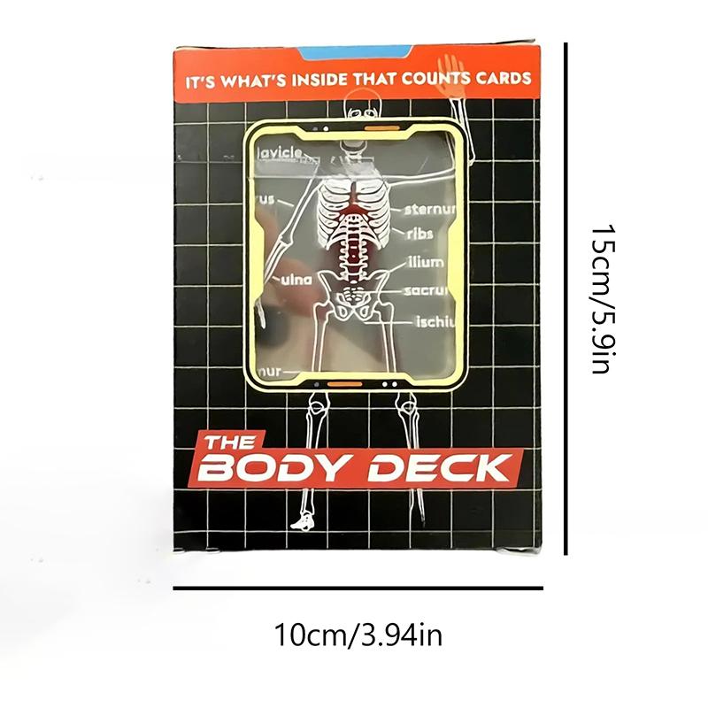 İnsan Anatomisi Oyun Kartları Vücut Deste Komik Şeffaf İnsan Anatomisi Oyun Kartları Parti İçin Masa Oyunu Sihir Oyunu