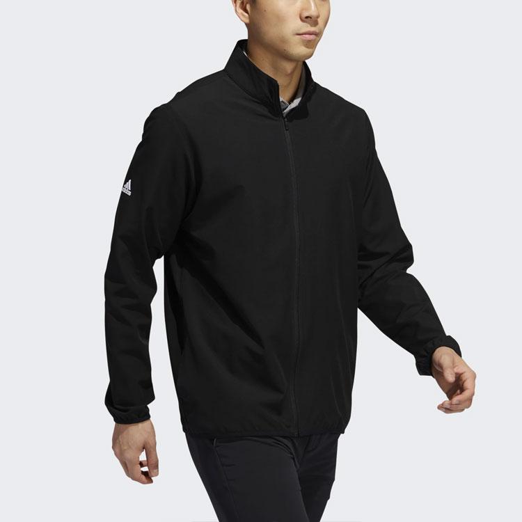 Adidas Golf Sport Windproof Woven Stand Collar Jacket Men Jackets Black FR4245