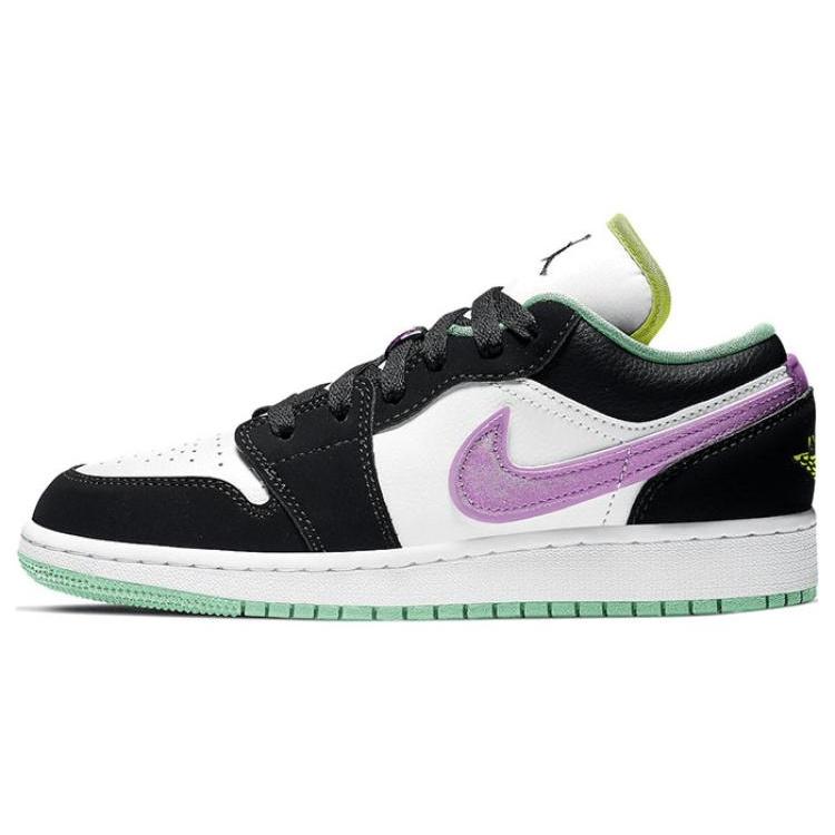 (GS) Air Jordan 1 Low  White Violet Shock  Kids  553560-151 EU 35.5