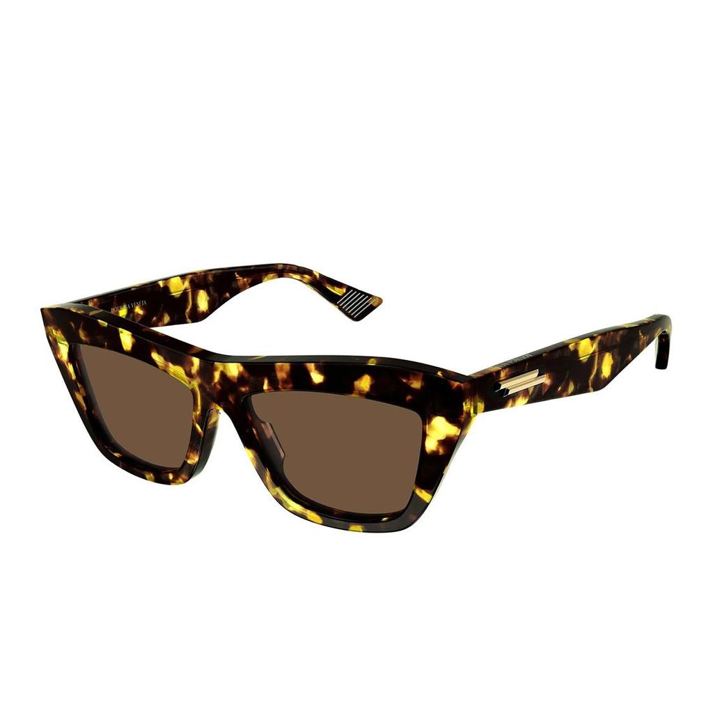Bottega Veneta Butterfly Shaped Sunglasses Men Sunglasses Brown BV1121S-002