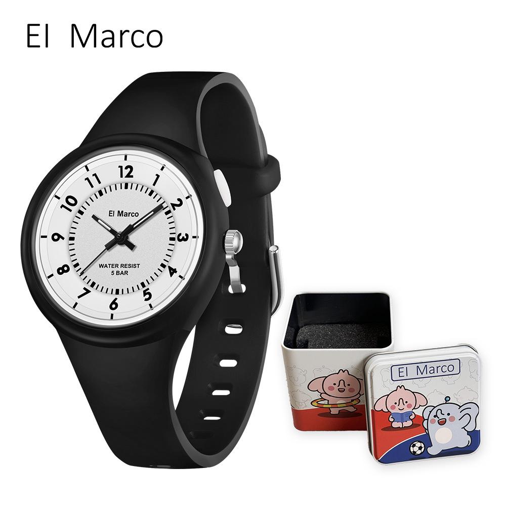 Marco Quartz Unisex Children's Sports Watch - Simple, Stylish, Waterproof with Color Block Design for Students