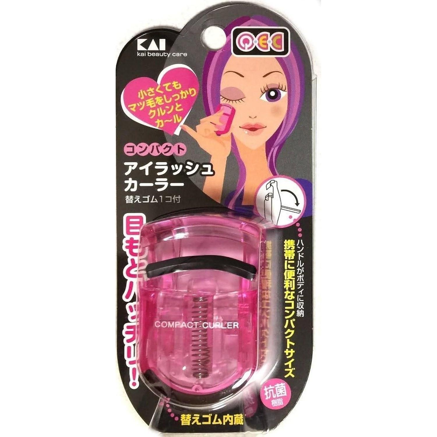 KAI QEC Eyelash Curler Compact Pink PC KQ097