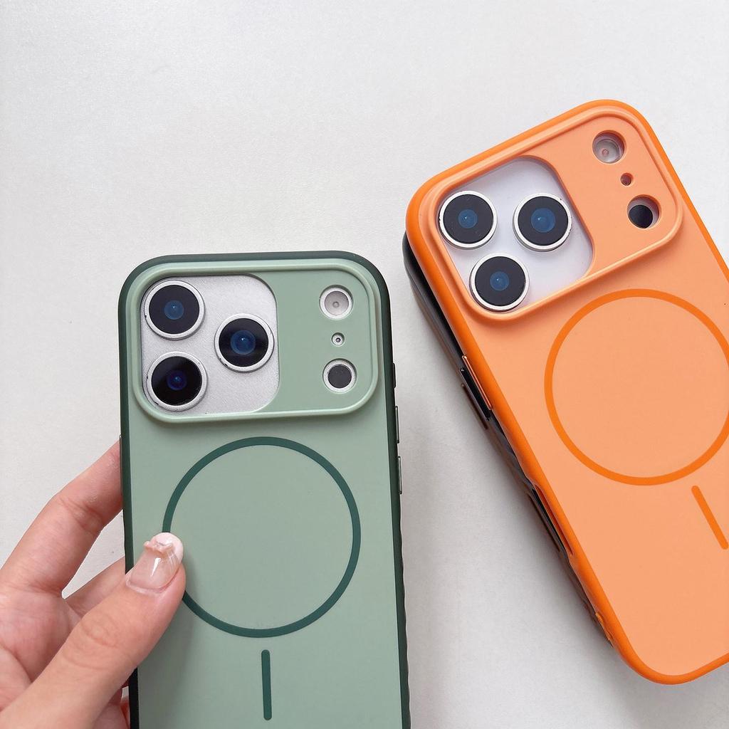 Dual-Color Frosted Magnetic Phone Case for Apple iPhone 16 Pro Max - Anti-Slip Frame, Compatible with 17 Air and 15 Pro