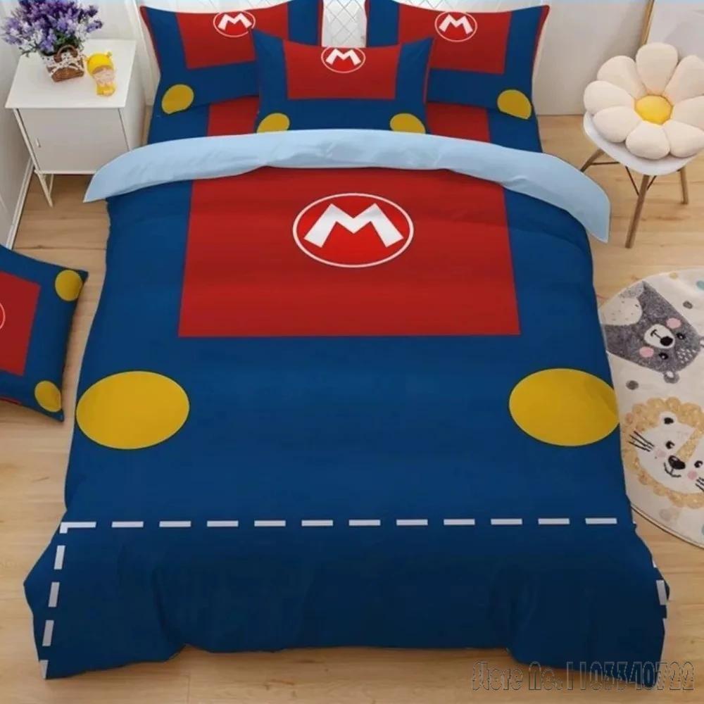 Anime Tecknad Serie Super Mario Bros Barns Sängkläder Set Baby Påslakan Set Sängkläder Tvilling Enkel King Barn Vuxen Gåva