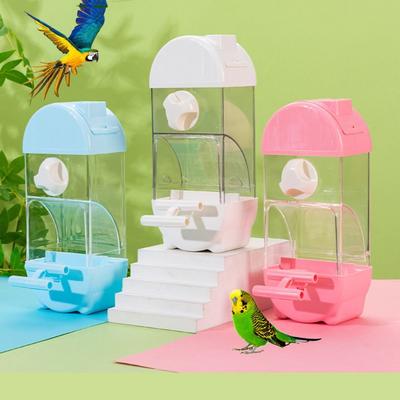 Transparent Bird Feeder Large Capacity Convenient Bird Hanging Food Dispenser Automatic Durable Bird Food Box Parrots