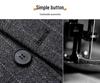 Men's Thickened Woolen Coat with Cotton Padding, Classic Striped Outerwear for Middle-Aged & Elderly, Dad's Style for Autumn/Winter.
