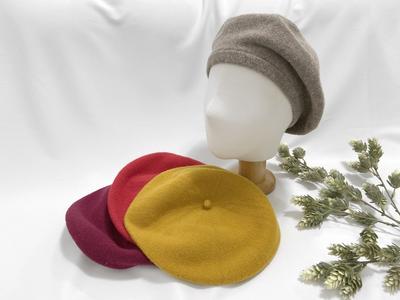 Boina de Punto de Lana para Mujer Sombrero Liso Básico