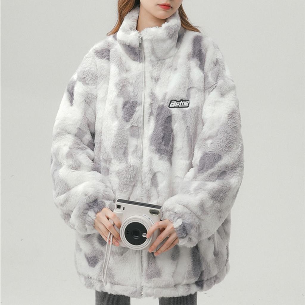 New Fashion Lamb Wool Coat R Women Casual Winter Cotton Jacket with High-end Feeling and Thickened Inside