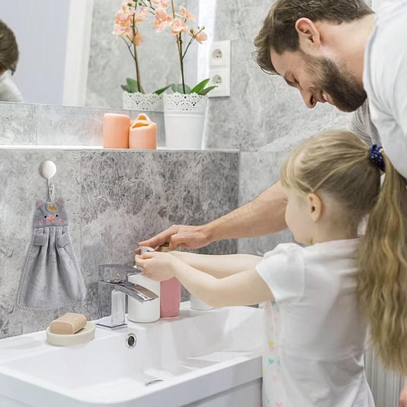Cute Hand Towels for Kids Little Pig Microfiber Towel Household Absorbent Kitchen Towel Lazy Rag Towel Adult Hand Towel Bathroom