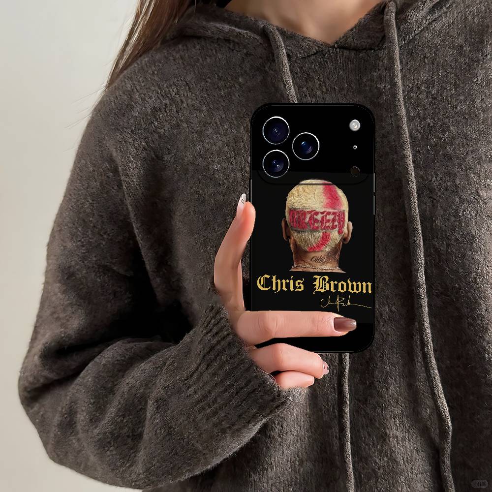 CB-Chris Brown-A Phone Case Black That Fits For IPhone 17,16,15,11,13,14 Pro Max,Plus,X,Xr,Xs Max,13Mini