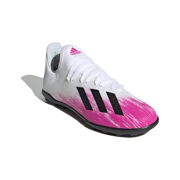 adidas X 19.3 Amortiguación Antideslizante Resistente a la Abrasión Caña Baja Zapatillas de Fútbol para Niños Blanco Rosa Negro Niños' EG7174