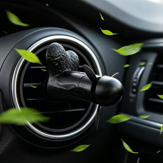 Funny Car Air Freshener Vent Clip, Novelty Aromatherapy Diffuser, Rotating Propeller Automotive Air Outlet Fan for Car Interior Accessories, Gag