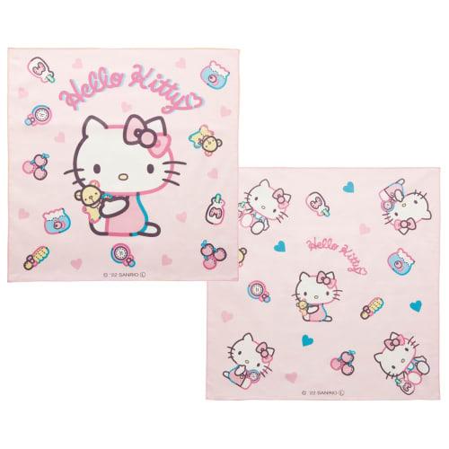 Skater Lunch Cloths for Children, Set of 2, Sanrio Hello Kitty Plush Toys for Girls, KB4WN