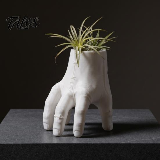Creative Resin Plant Container Creepy Severed Hand Planter, 3D Printed Stitched Succulent Pot, Gothic Weird Funny Gesture Vase Small Flower