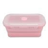 Zusammenklappbarer Silikon-Lebensmittelbehälter Hochtemperaturbeständig Mikrowellengeeignet Lunchbox