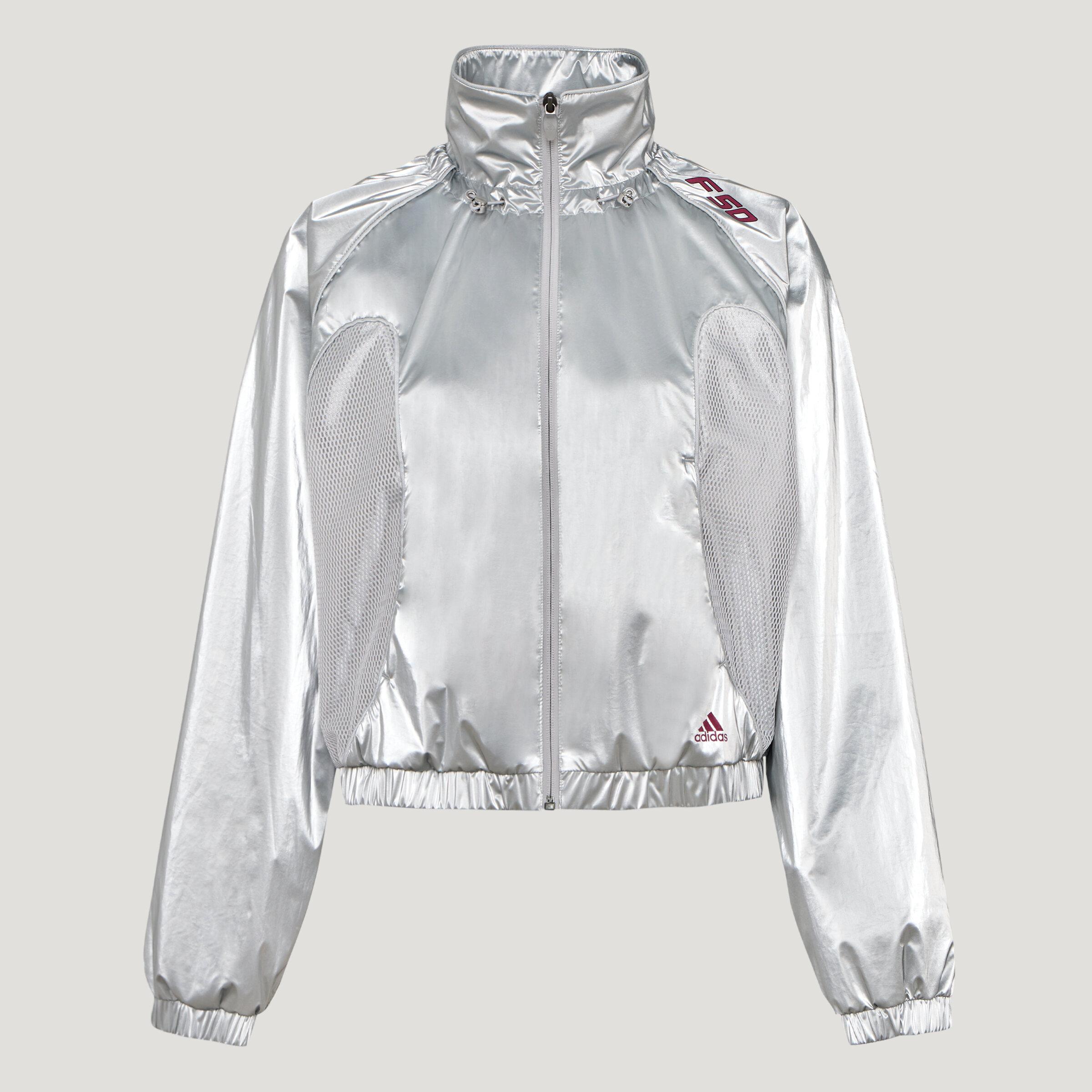 Adidas Jackets Women`s Metallic Silver Stand