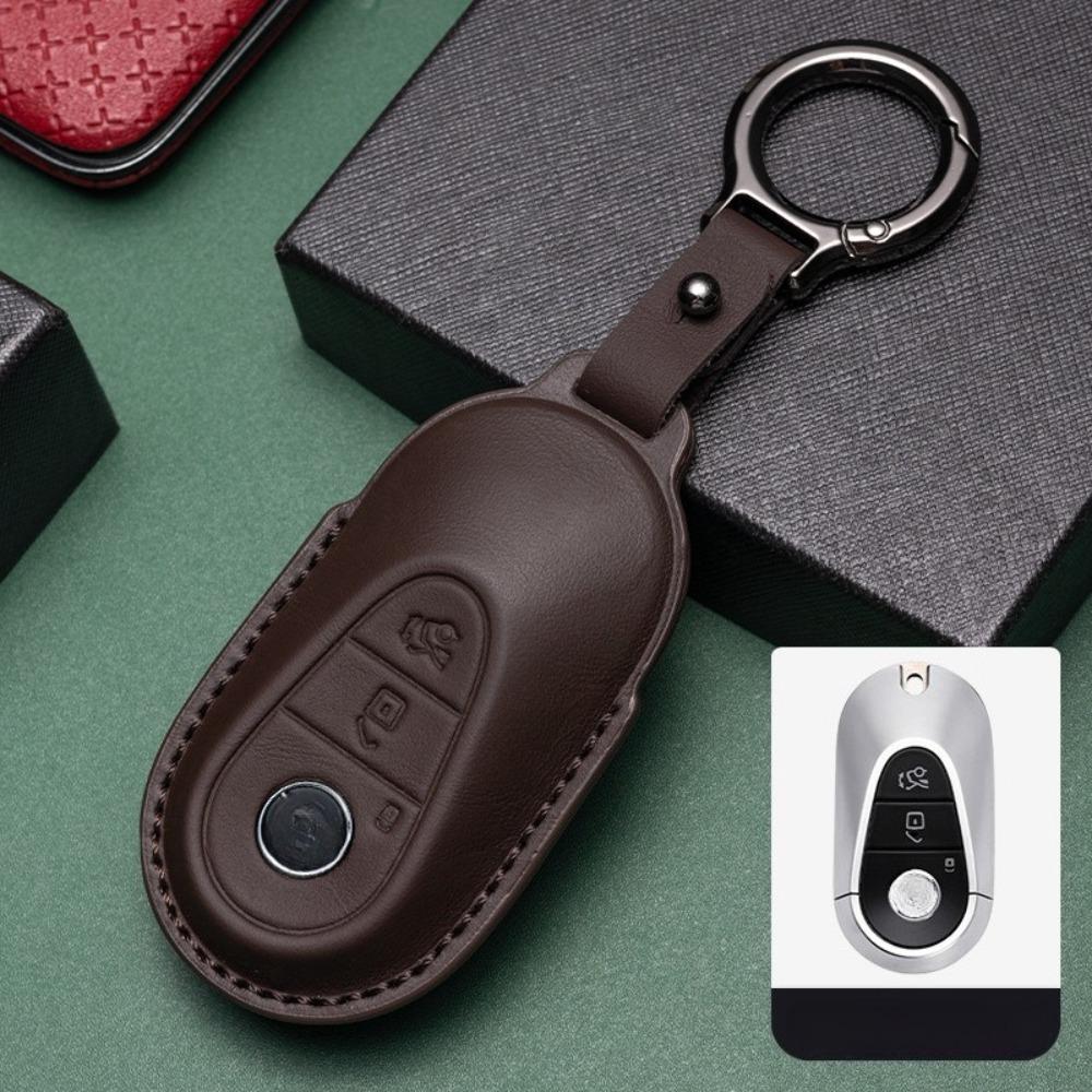 Leather Key Cover for Mercedes C260L GLA GLC300L GLE E300L A200L S Class Car Accessories