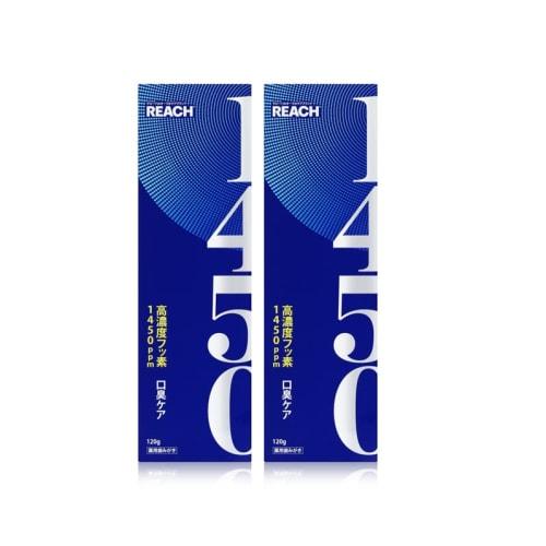 

Reach 1450 Toothpaste, Bad Breath Care, Set of 2, Highly Concentrated Fluoride (1450 ppm), for Fresh Breath