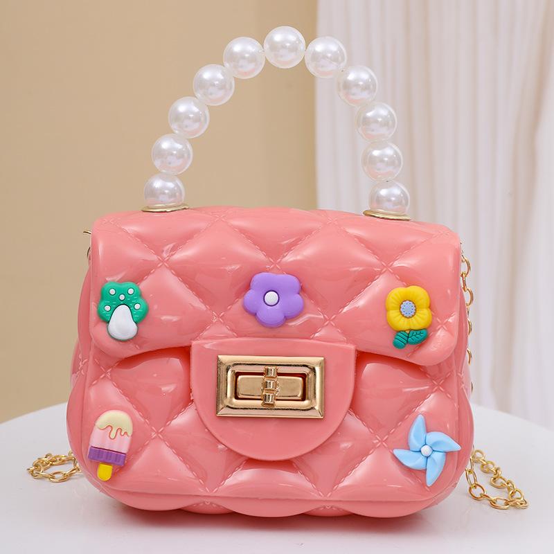 Ručne vyrobená záplata DIY mini taška reťazka crossbody taška princezná taška detská peňaženka na drobné gélová taška