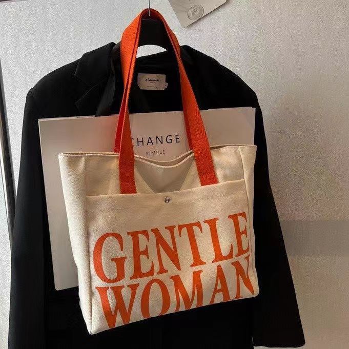 Torba płócienna dla studenta/studentki Torba Damska Lato 2025 Nowa Torba Tote o Dużej Pojemności Wszechstronna Torba Tote na Jedno Ramię